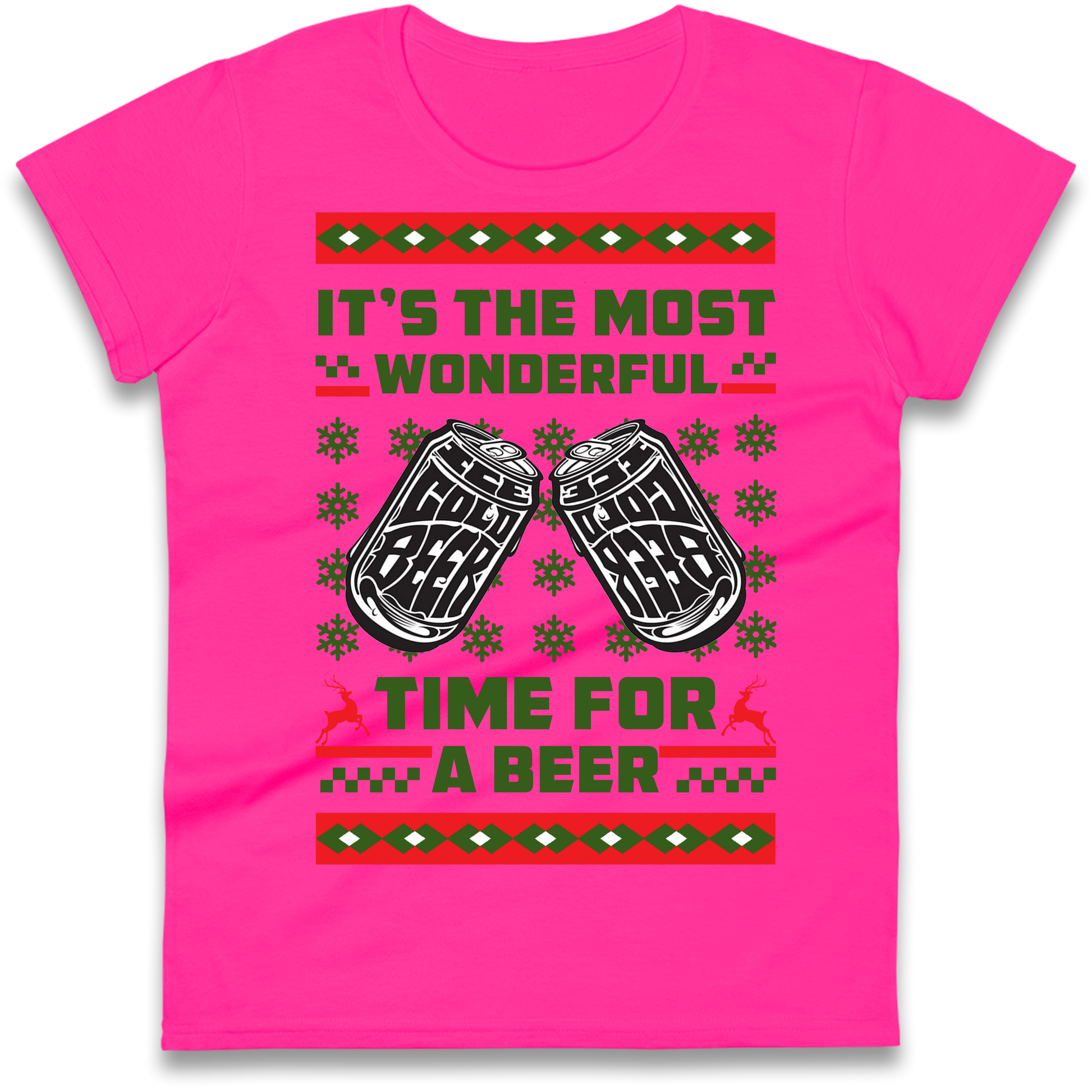 Its The Most Wonderful Time For A Beer Christmas Ladies Shirt