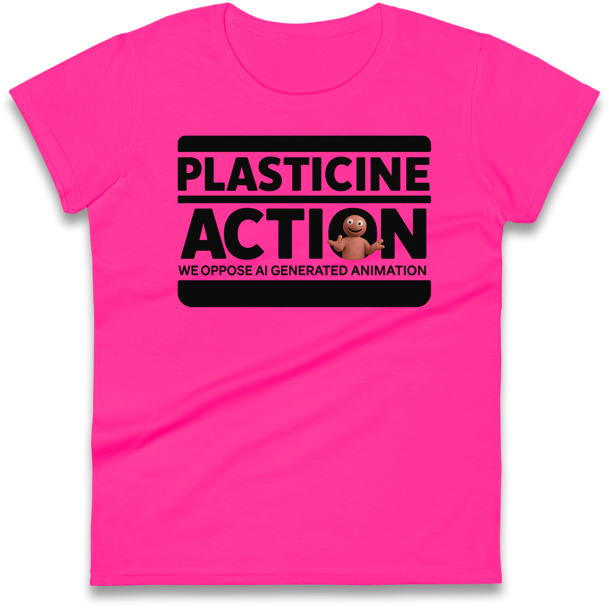 Ladies Plasticine Action T Shirts UK for Sale
