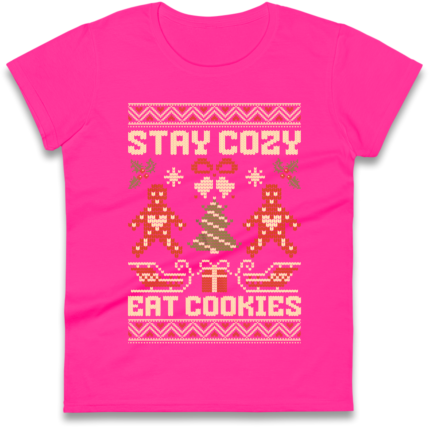 Stay Cozy Eat Cookies Christmas Ladies Shirt