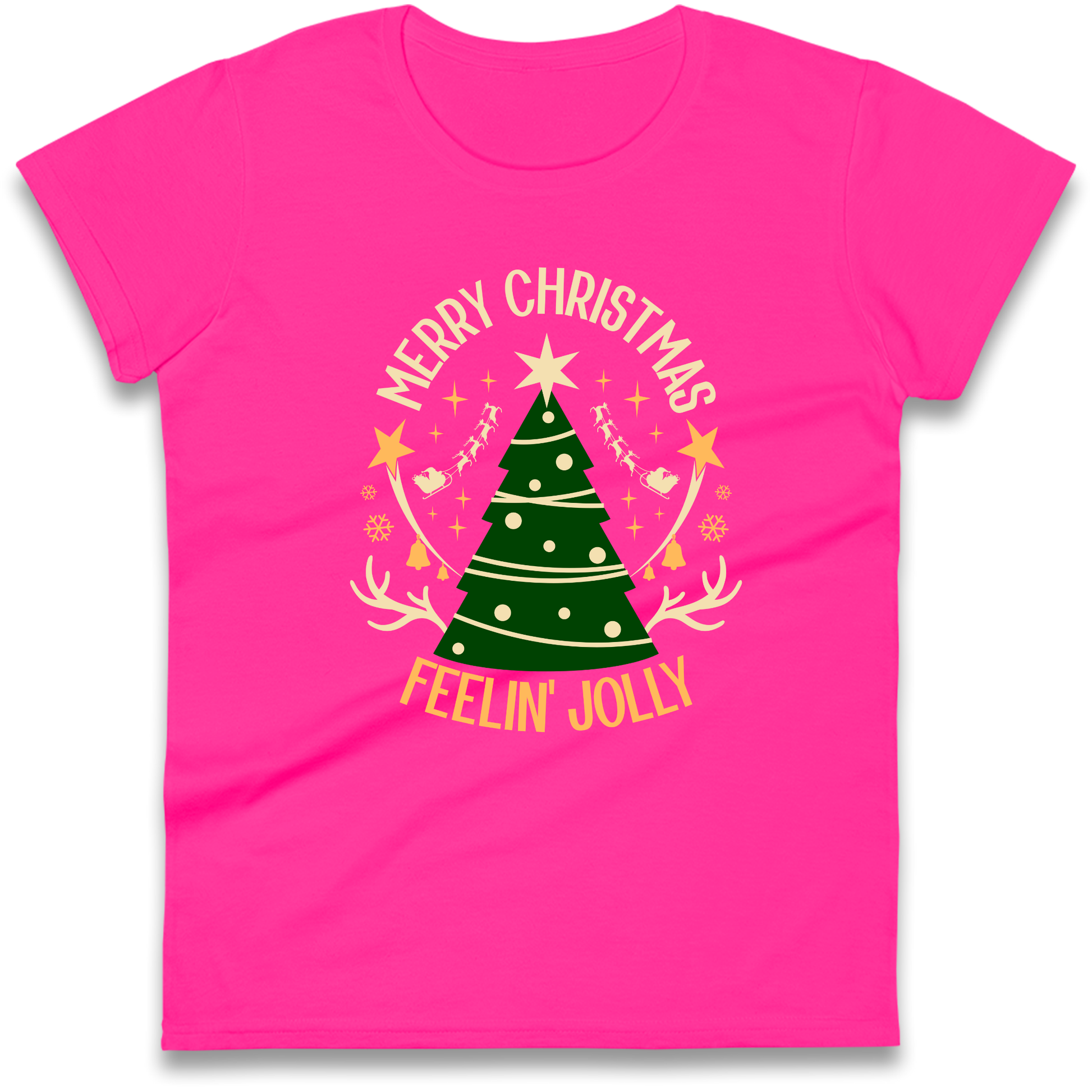 Merry Christmas Feeling Jolly Christmas Ladies Shirt