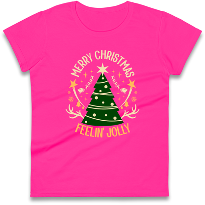 Merry Christmas Feeling Jolly Christmas Ladies Shirt