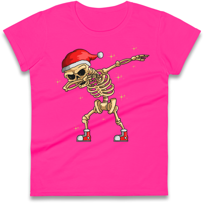 Santa Skellington Dabbing Christmas Ladies Shirt