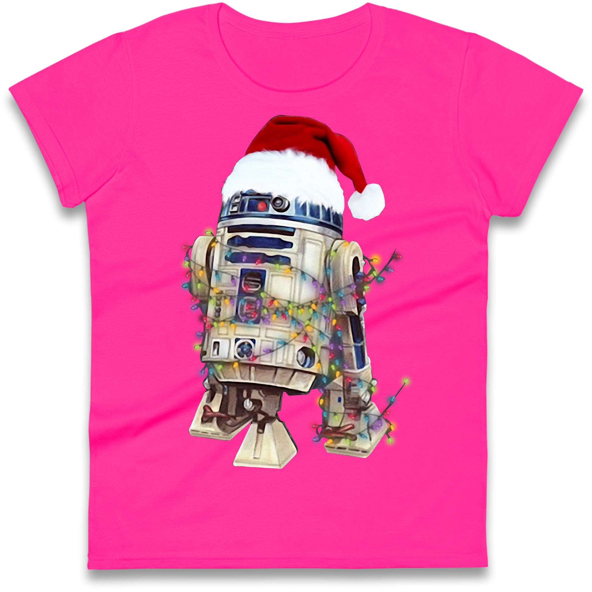 R2D2 Christmas Santa Christmas Ladies Shirt
