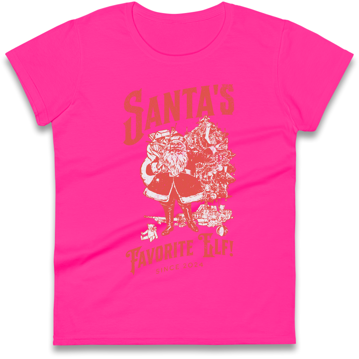 Santas Favourite Elf Christmas Ladies Shirt