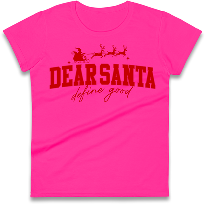 Dear Santa Christmas Ladies Shirt