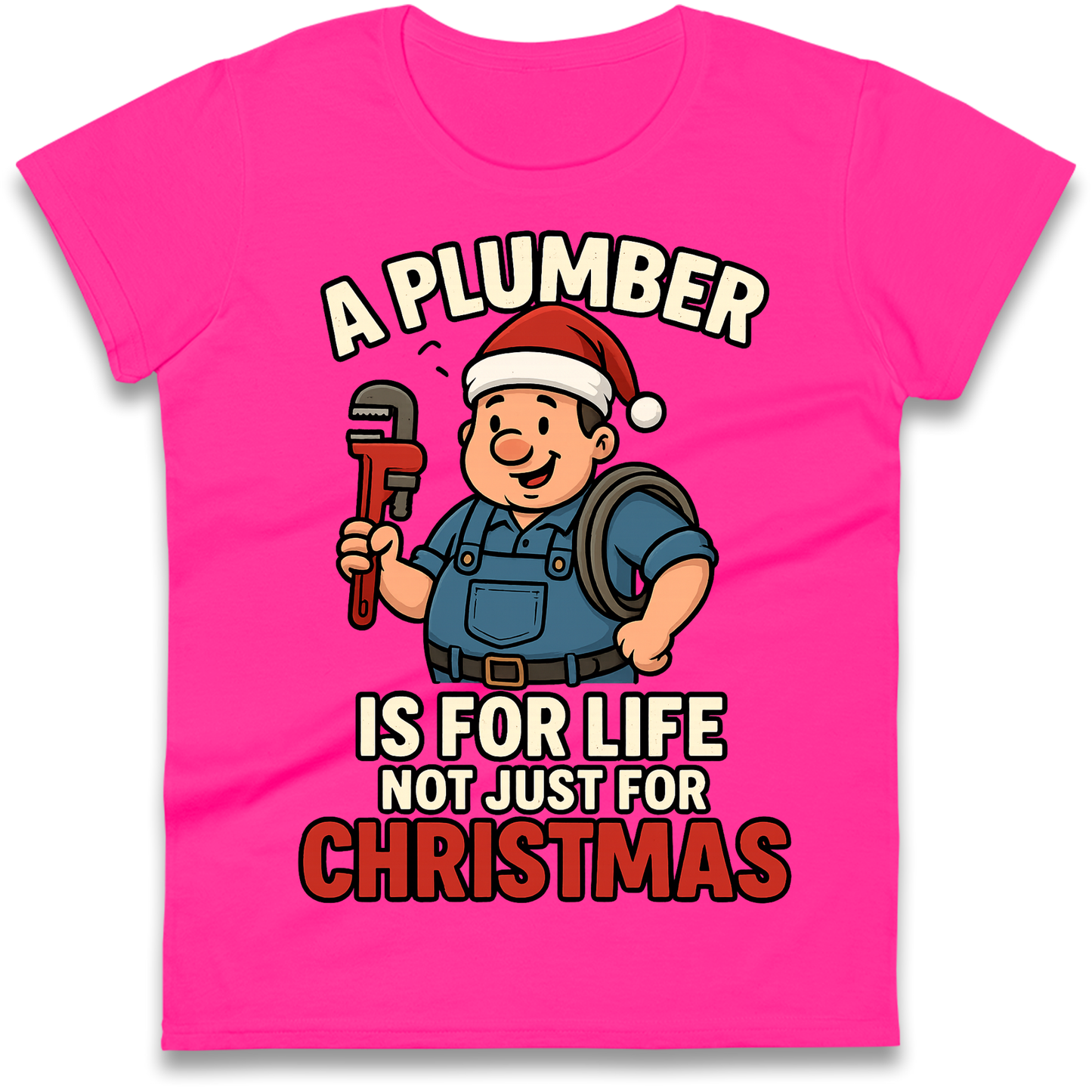 Plumber Christmas Ladies Shirt