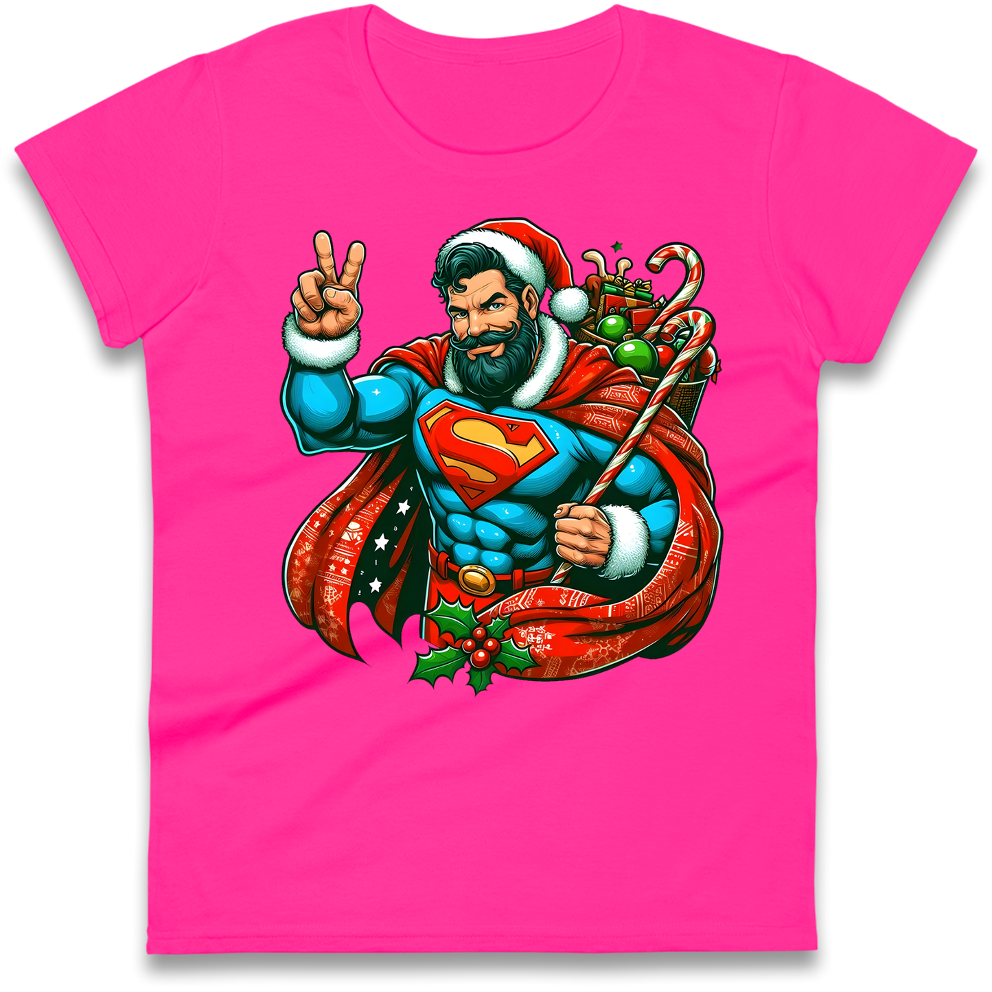 Superman Santa Ladies Shirt