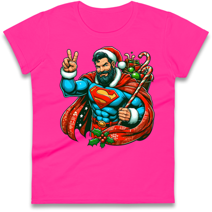 Superman Santa Ladies Shirt
