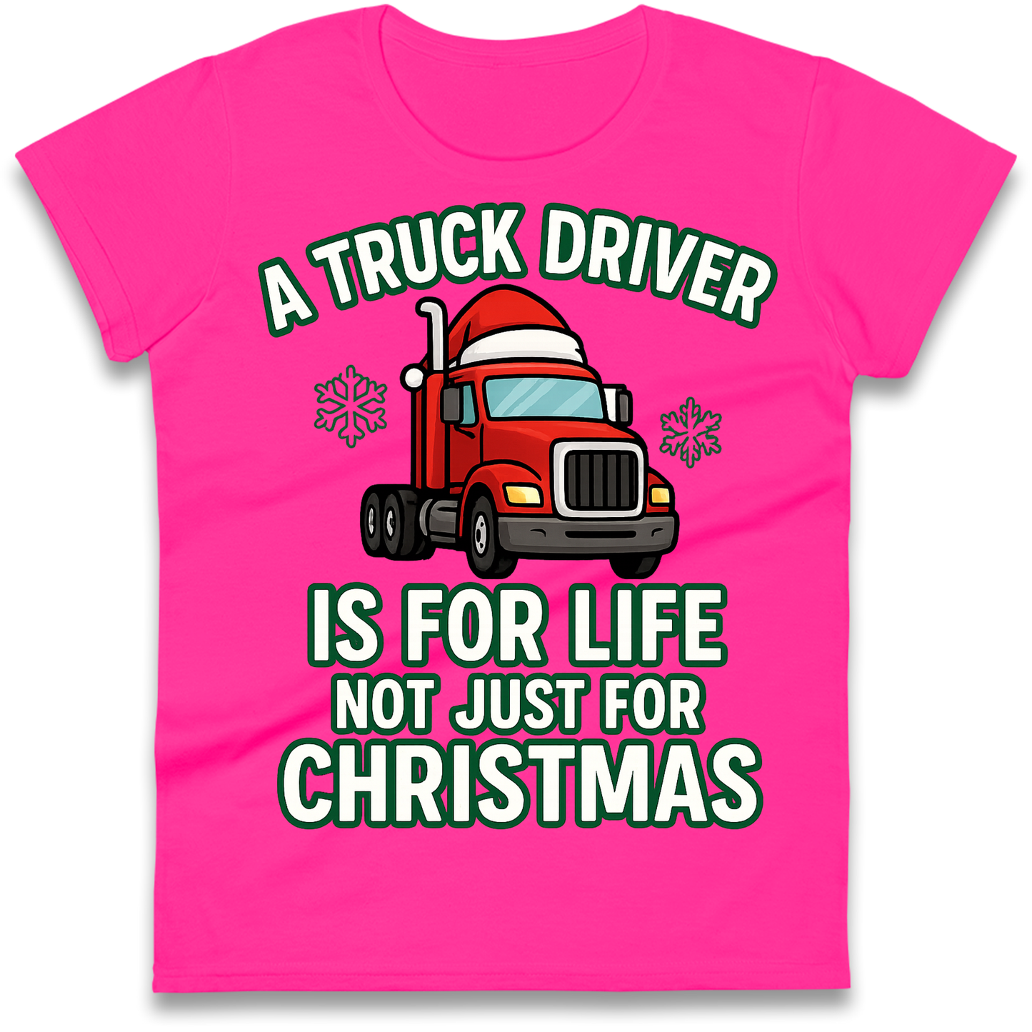 Truck Driver Christmas Ladies Shirt