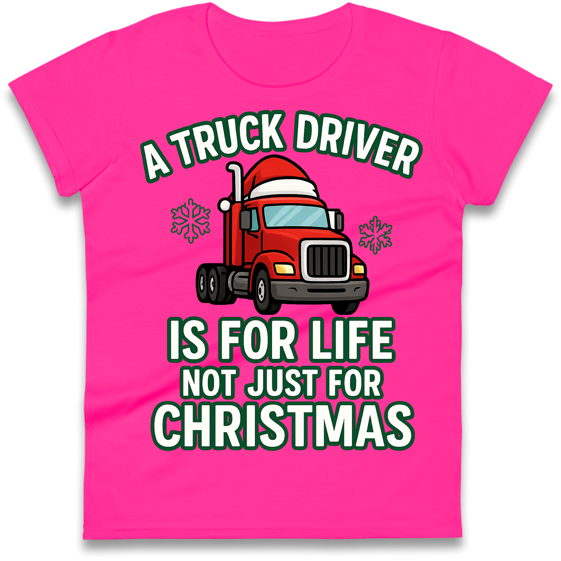 Truck Driver Christmas Ladies Shirt