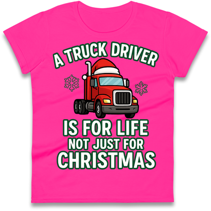 Truck Driver Christmas Ladies Shirt