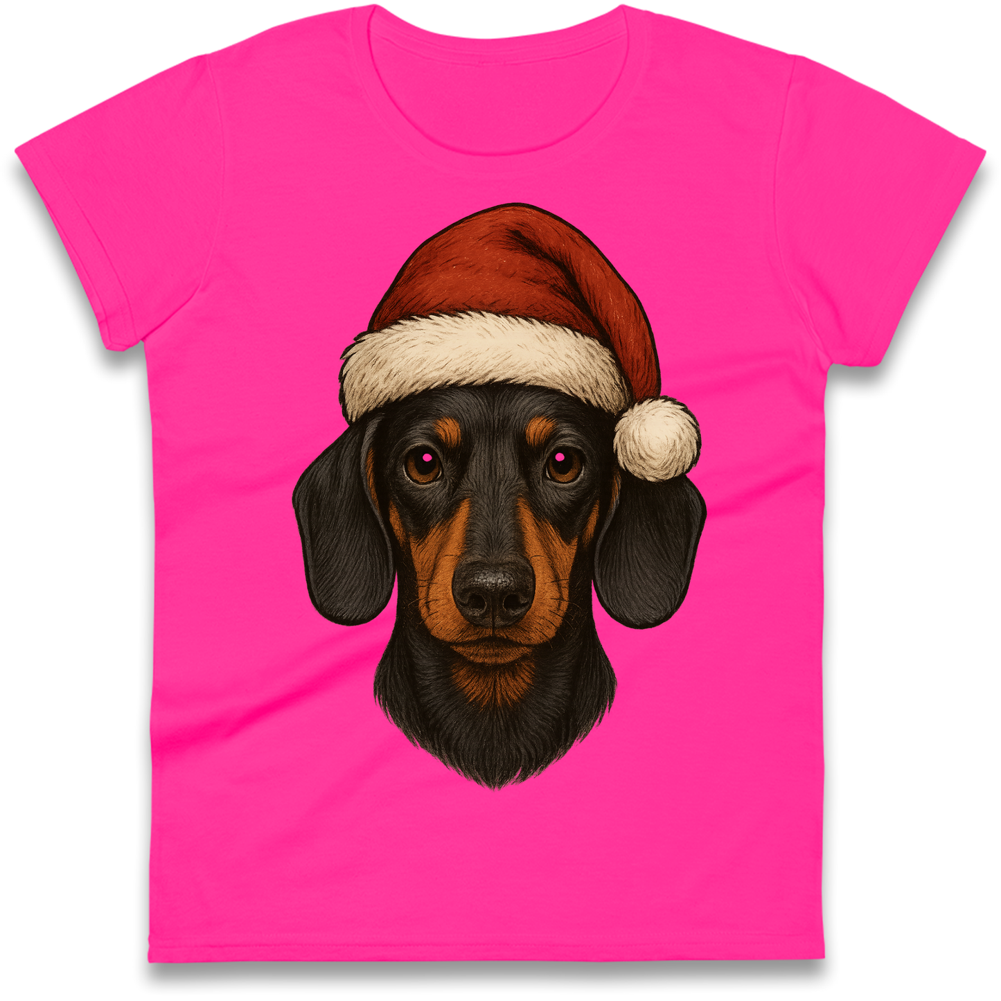 Sausage Dog Christmas Ladies Shirt