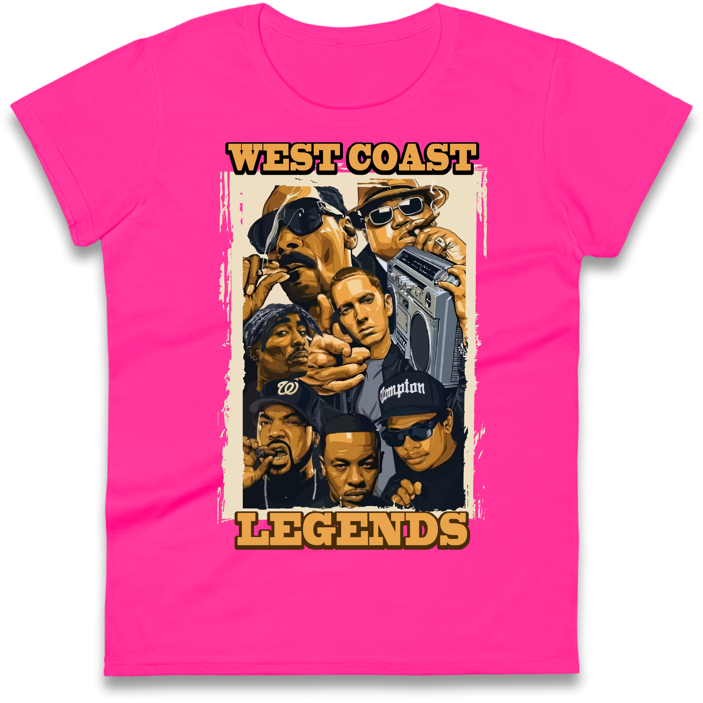 West Coast Legends Rappers Ladies Shirt