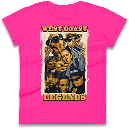 West Coast Legends Rappers Ladies Shirt