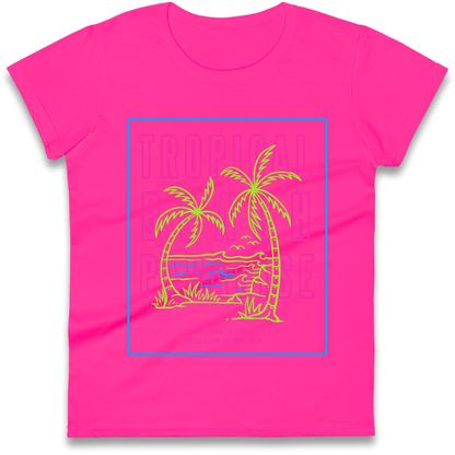 Tropical Beach Paradise Ladies Shirt