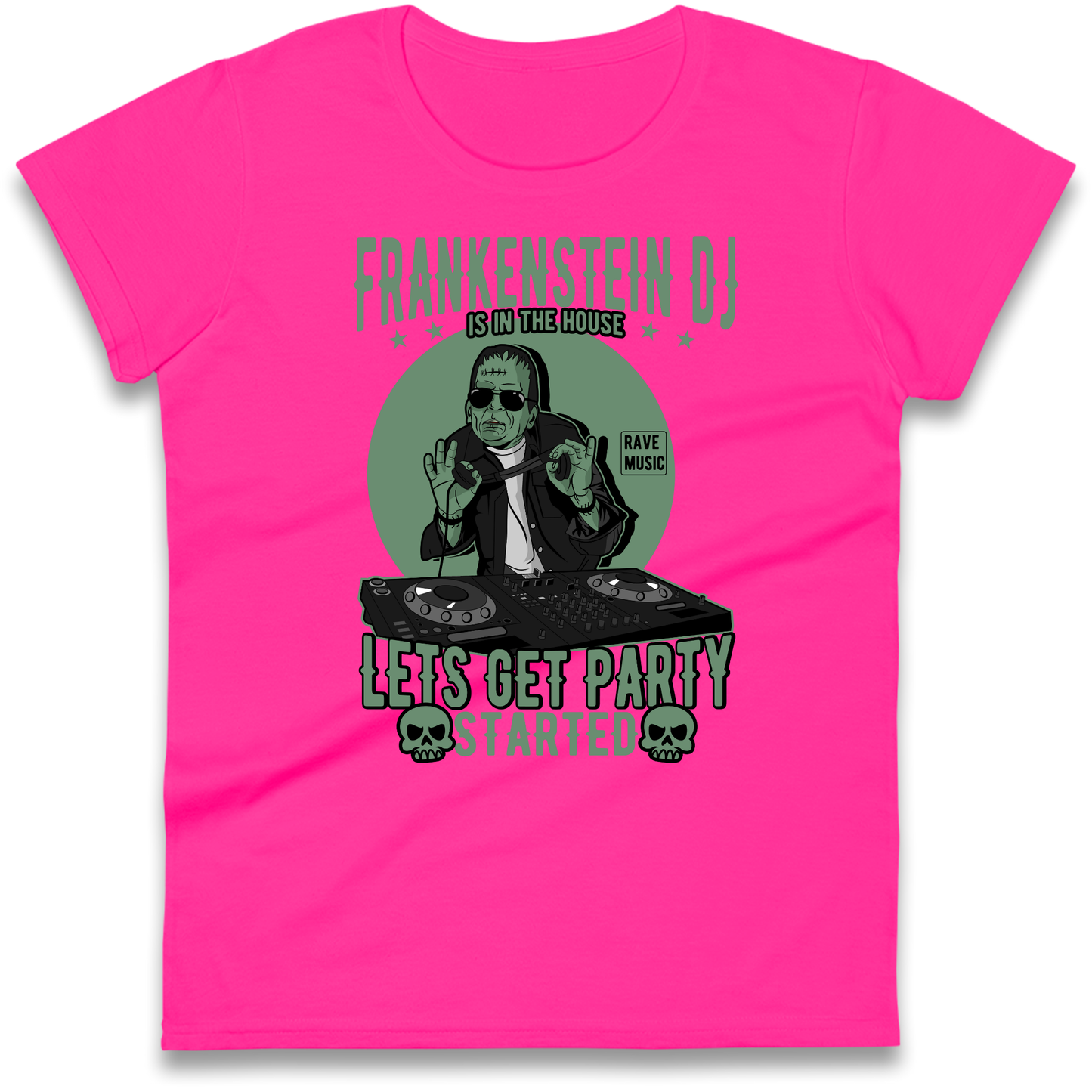 Frankenstein DJ Ladies Shirt