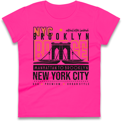 NYC Brooklyn Bridge Ladies Shirt