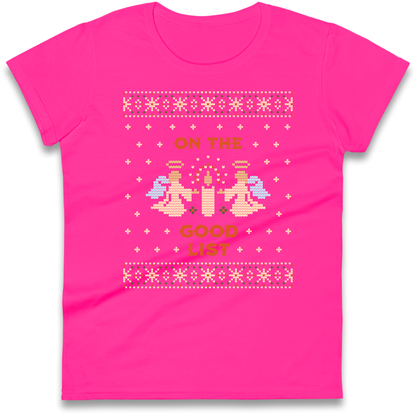 On The Good List Christmas Ladies Shirt