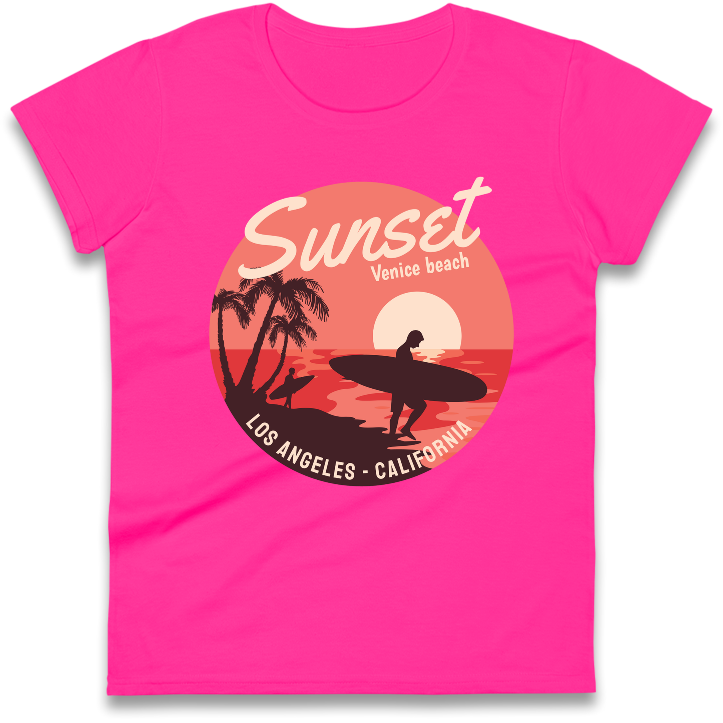 Sunset Venice Beach Ladies Shirt