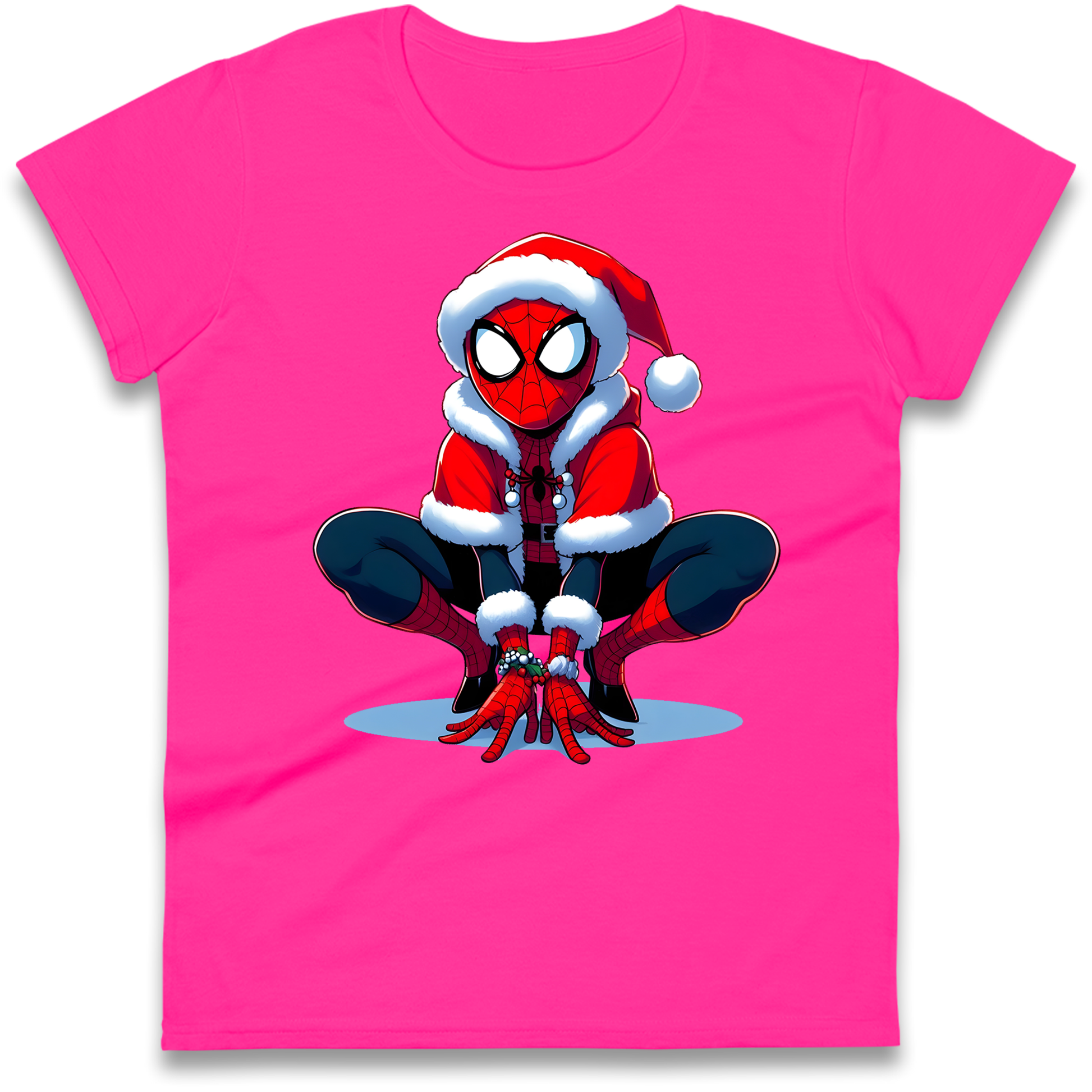 Spiderman Santa Ladies Shirt