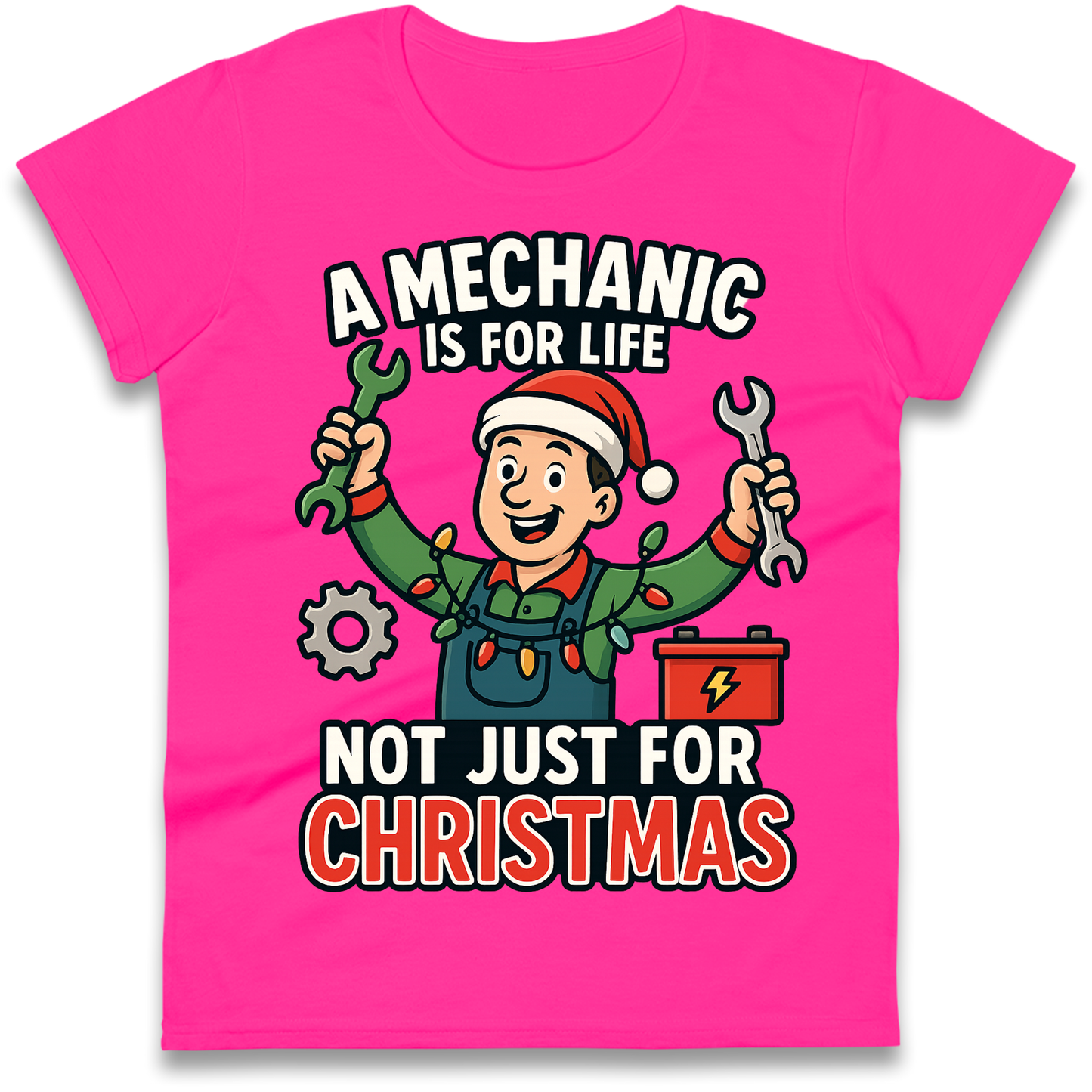 Mechanic Christmas Ladies Shirt