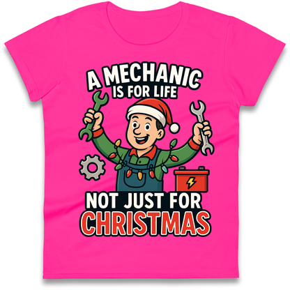 Mechanic Christmas Ladies Shirt