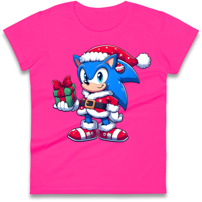Sonic The Hedgehog Santa Ladies Shirt