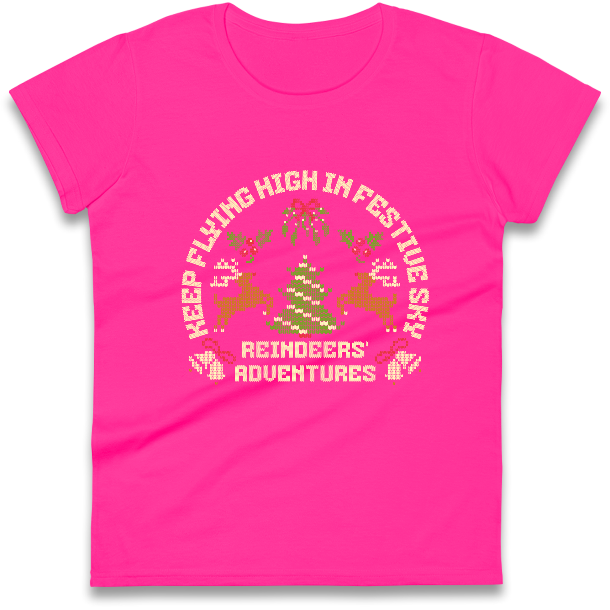 Keep Flying High In Festive Sky Christmas Ladies Shirt