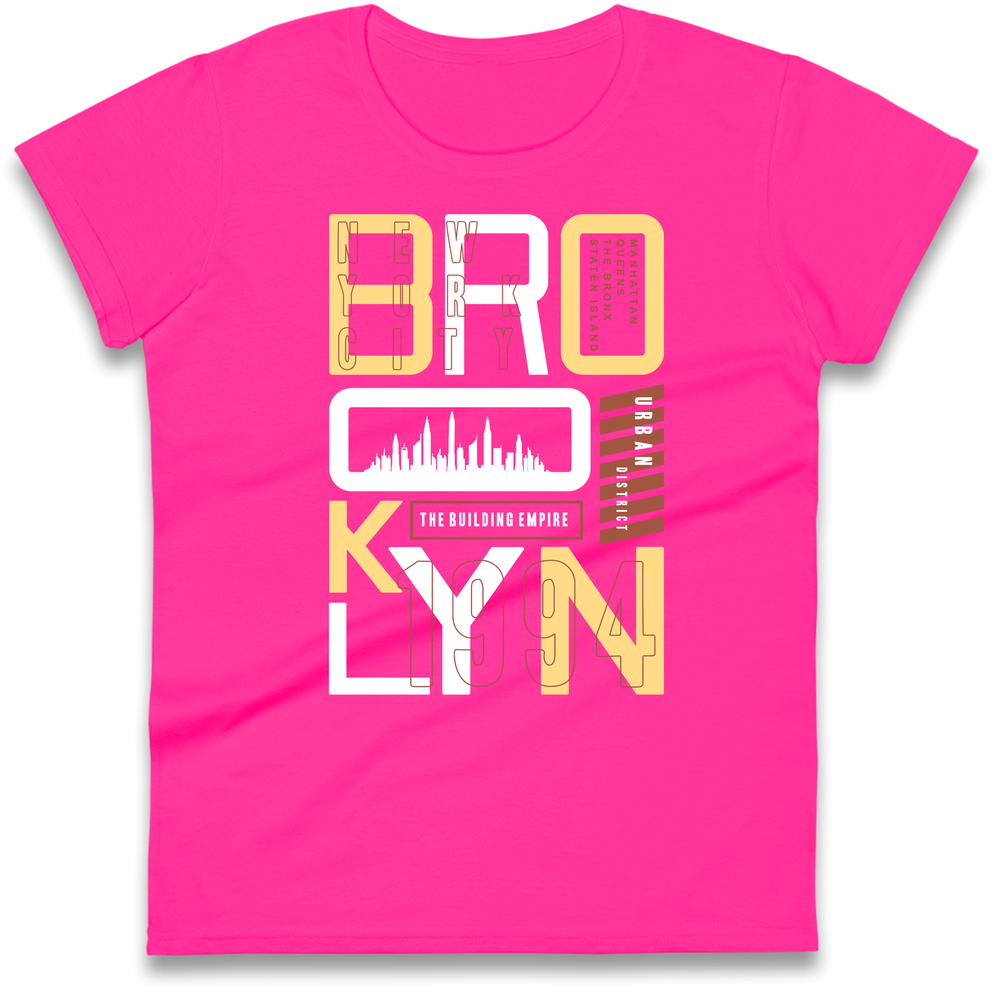 Brooklyn New York Urban District Ladies Shirt