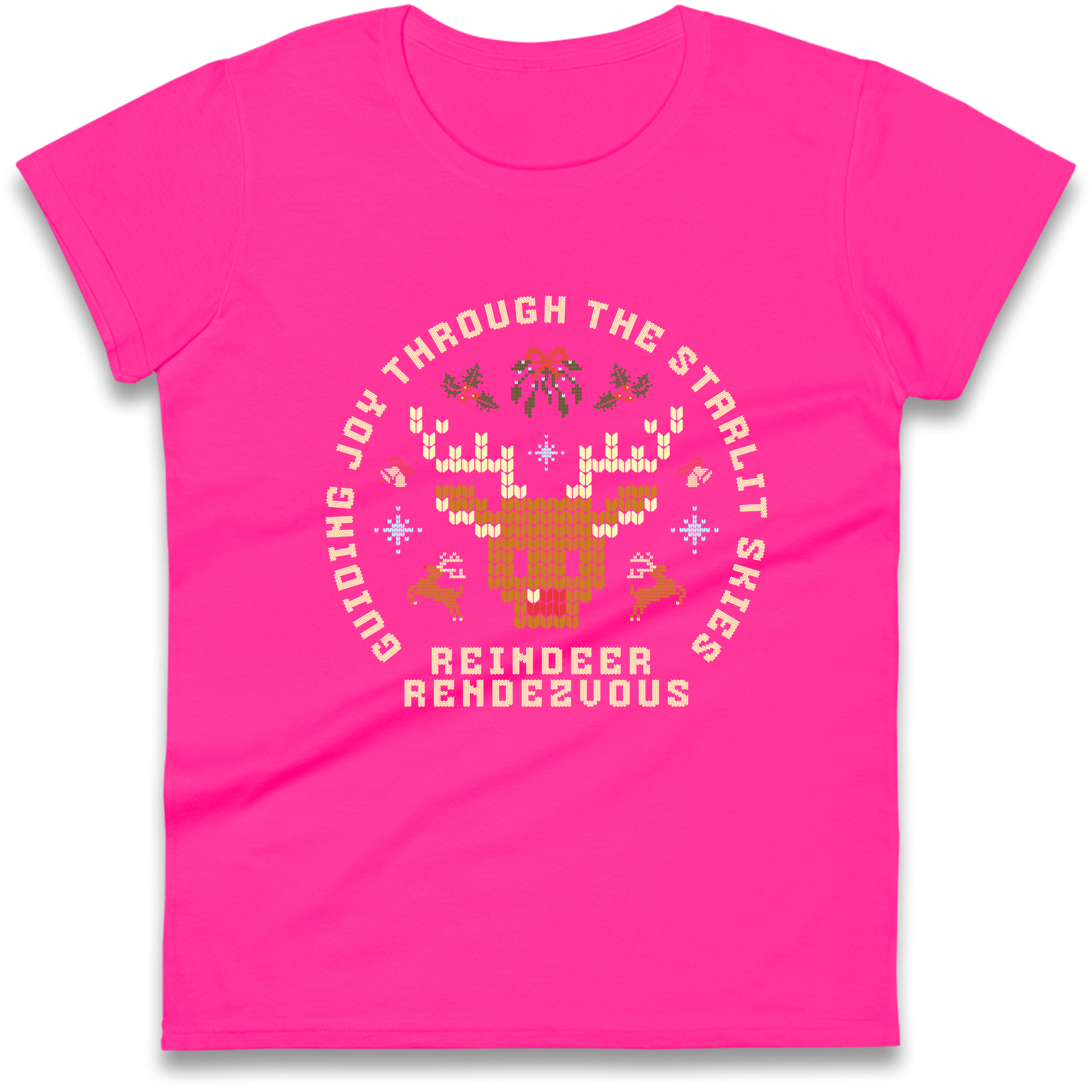 Reindeer Rendezvous Christmas Ladies Shirt