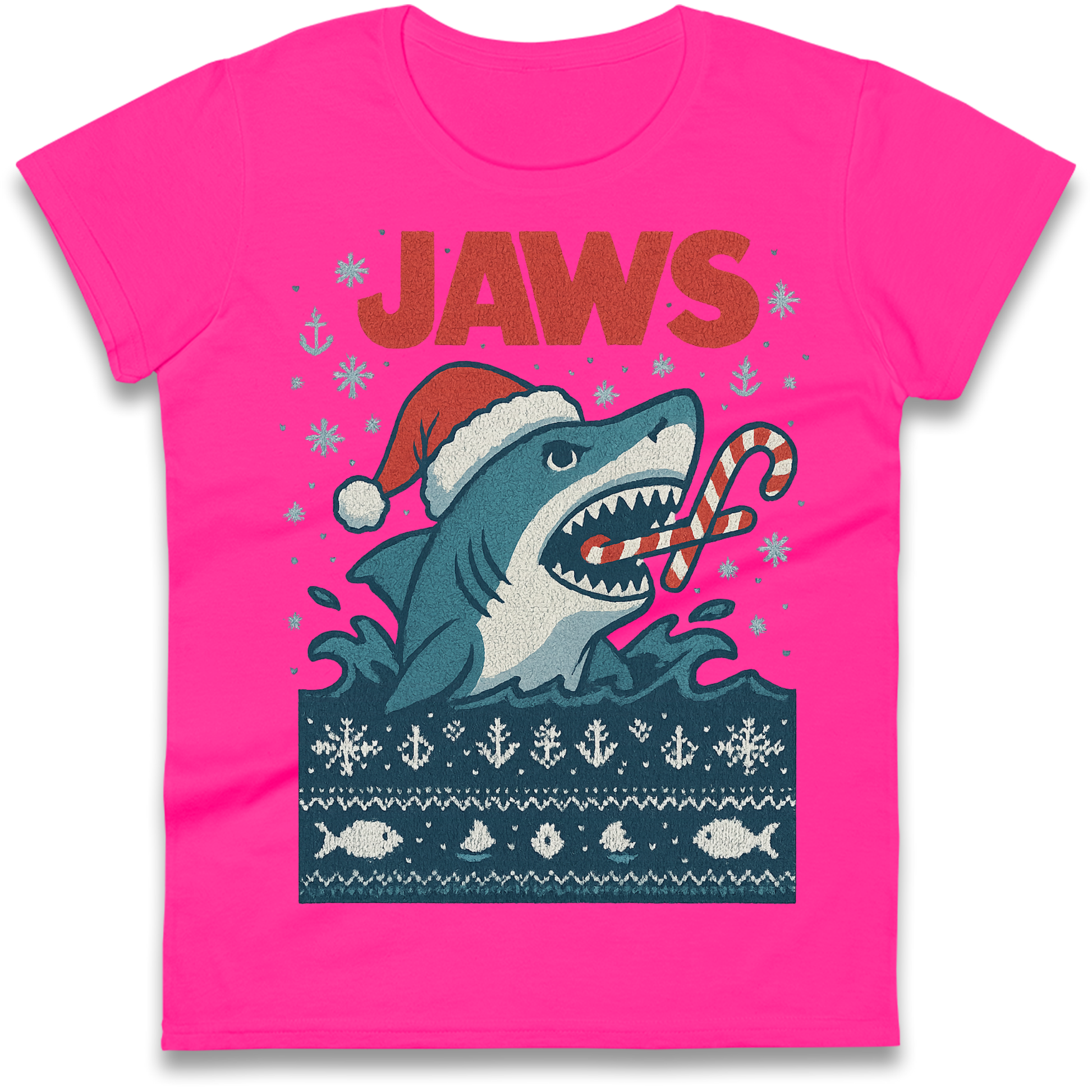 Jaws Christmas Ladies Shirt