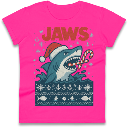 Jaws Christmas Ladies Shirt