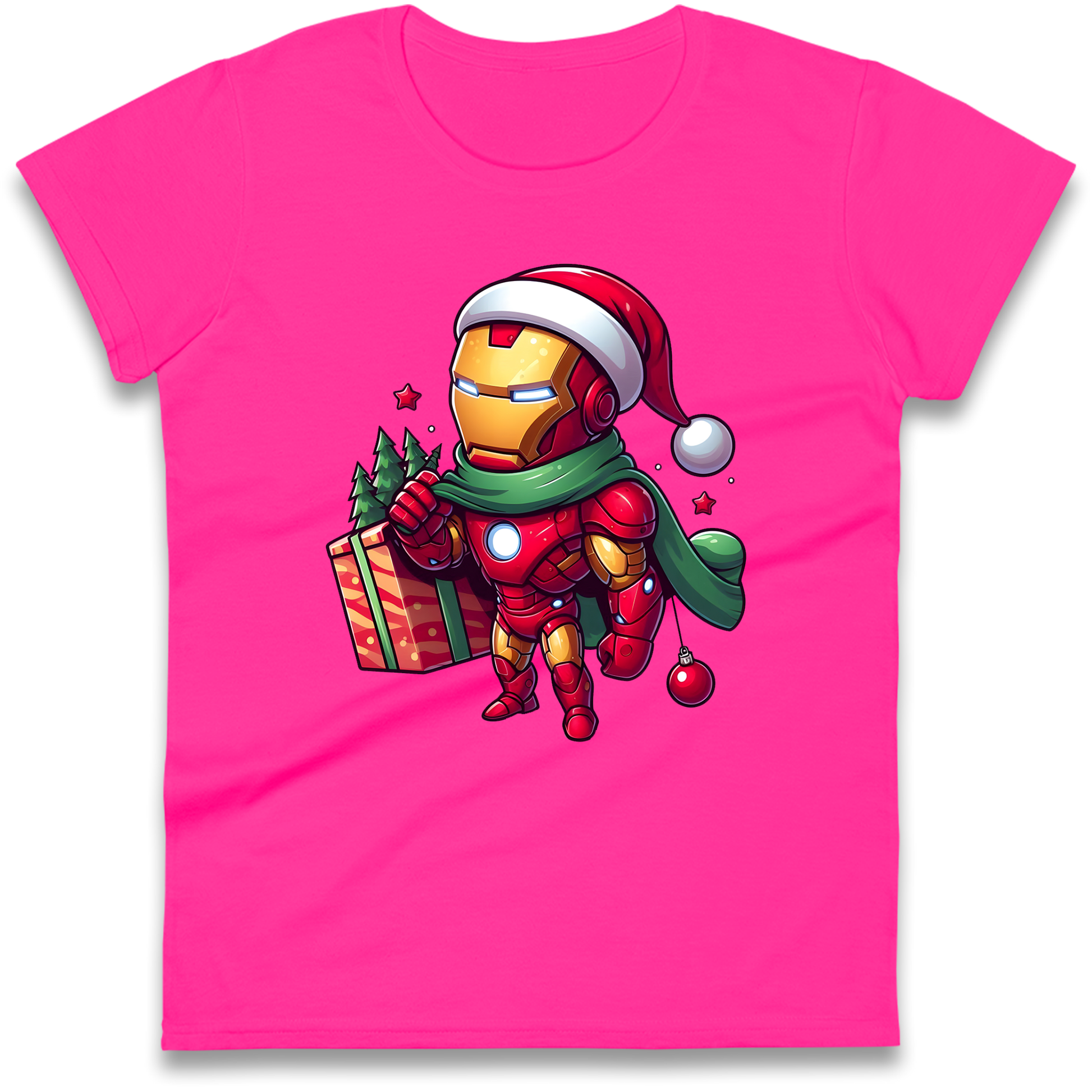 Ironman Santa Ladies Shirt