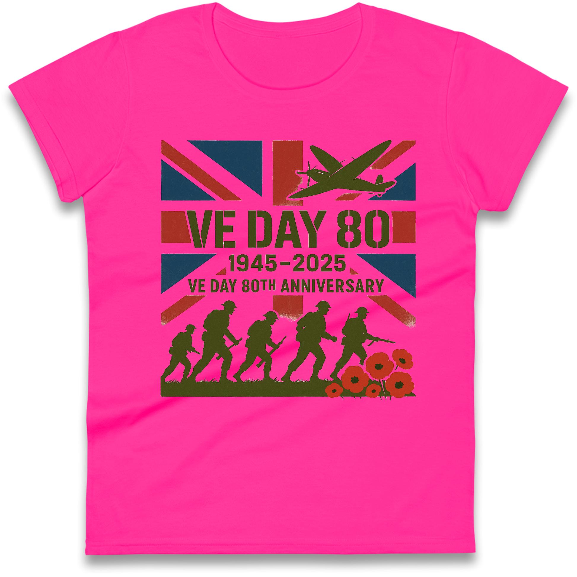 VE Day 80th Anniversary 1945 2025 Ladies Shirt