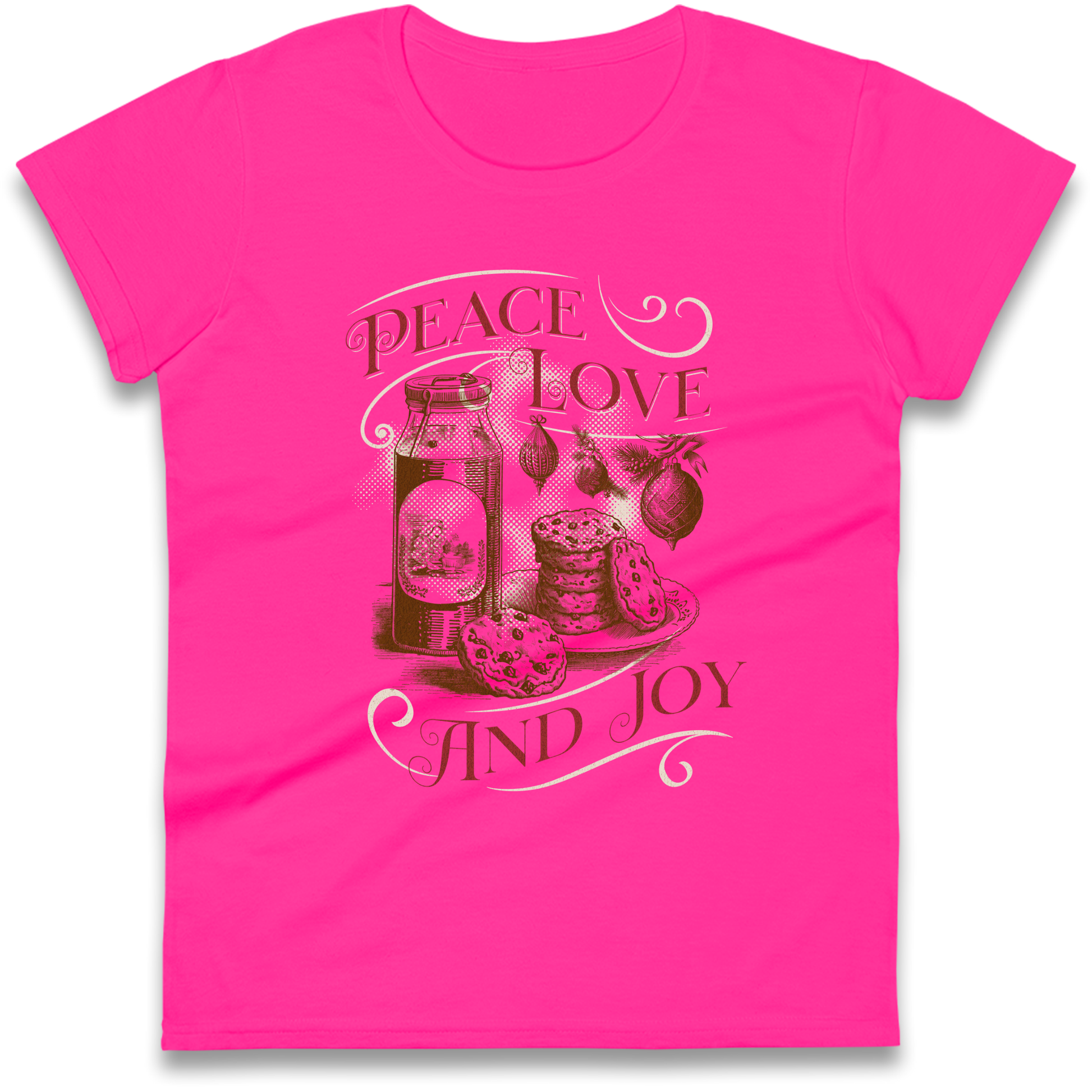 Peace Love And Joy Christmas Ladies Shirt