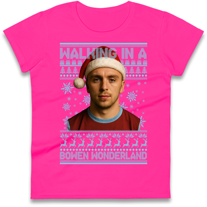 Jared Bowen walking in a Bowen Wonderland Christmas Ladies Shirt