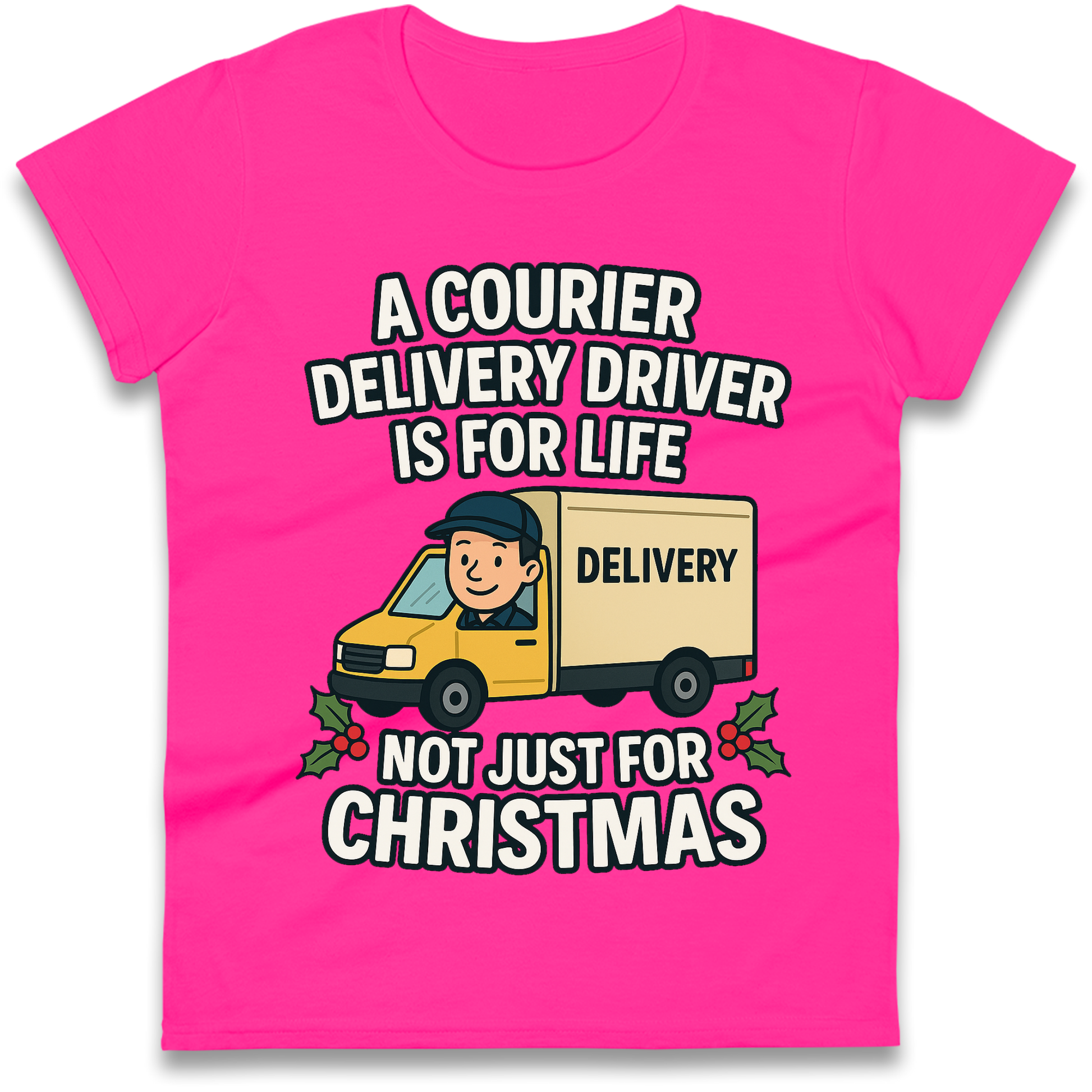Courier Delivery Driver Christmas Ladies Shirt