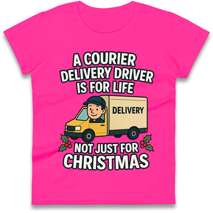 Courier Delivery Driver Christmas Ladies Shirt