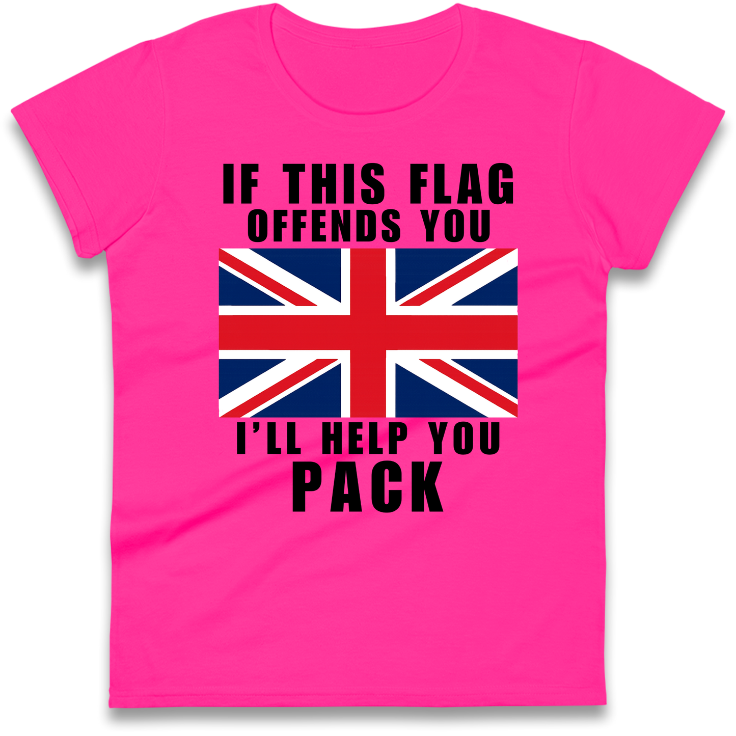If This Flag Offends You I Will Help You Pack Ladies Shirt