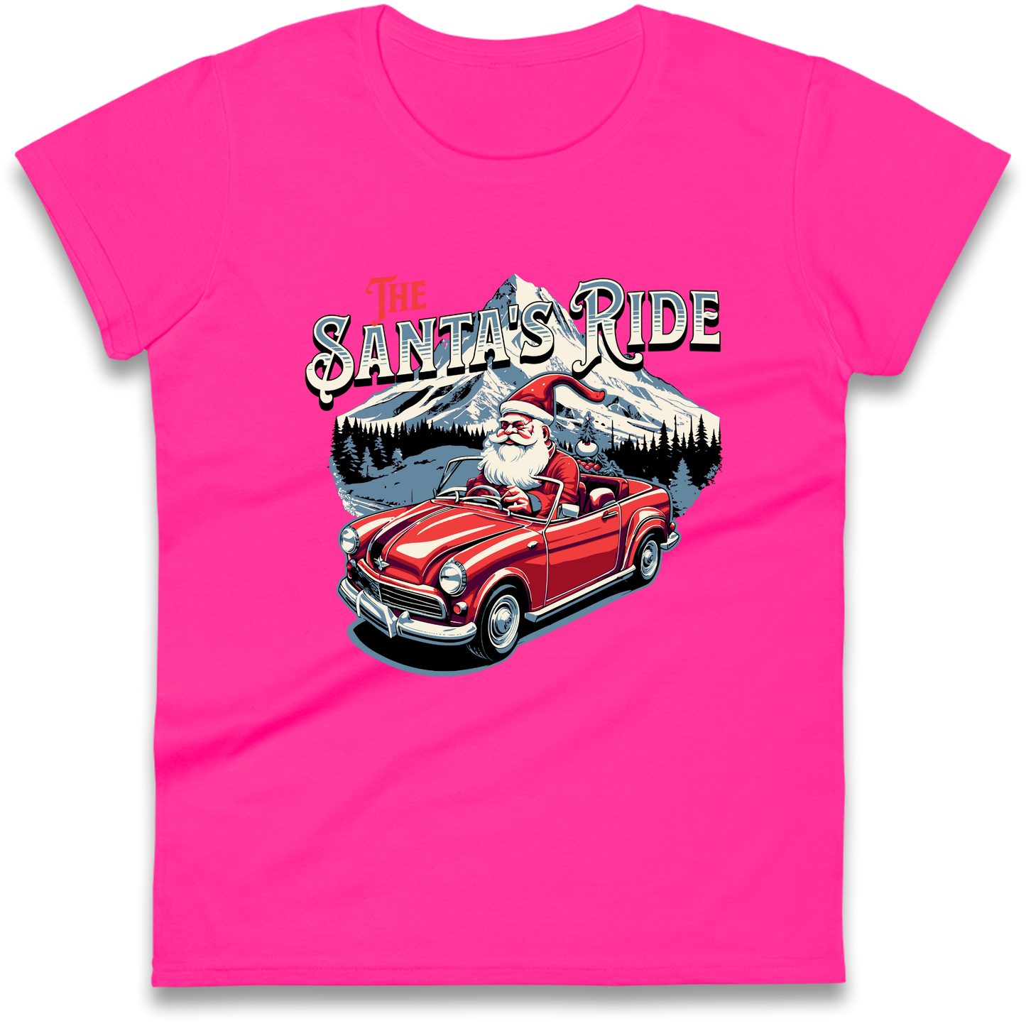 The Santas Ride Christmas Ladies Shirt