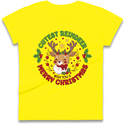 Cutest Reindeer Ladies Shirt