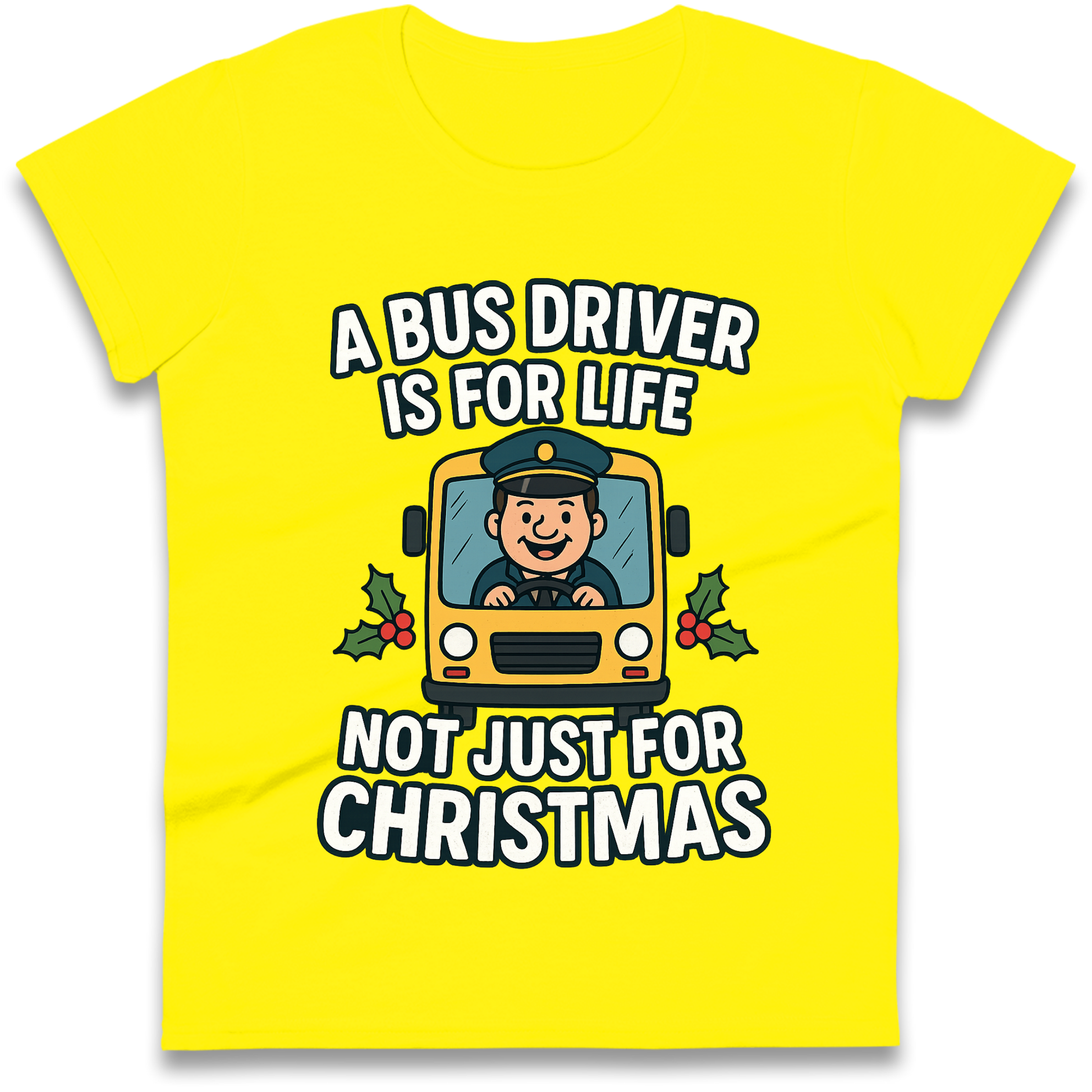 Bus Driver Christmas Ladies Shirt