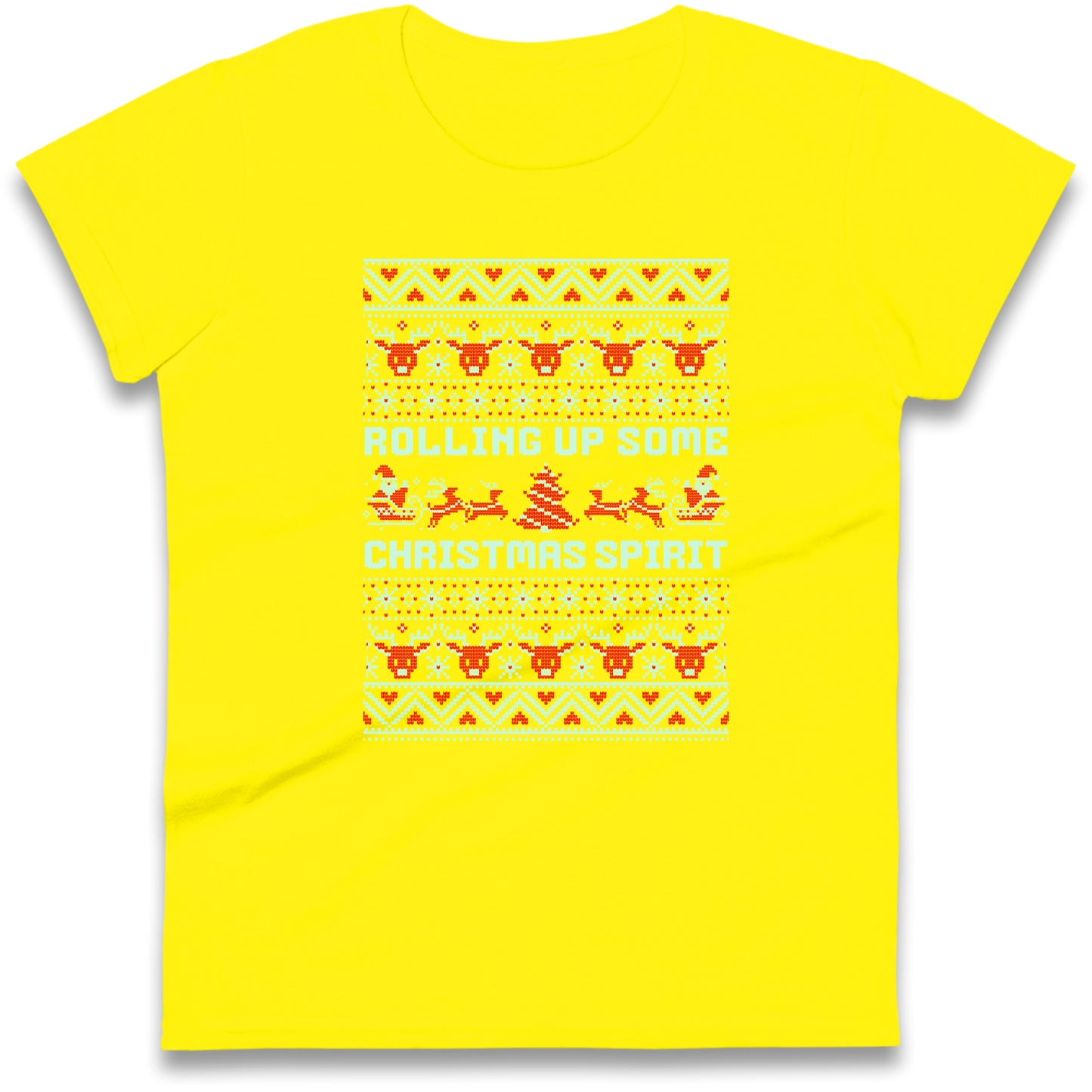 Rolling up Some Christmas Spirit Ladies Shirt