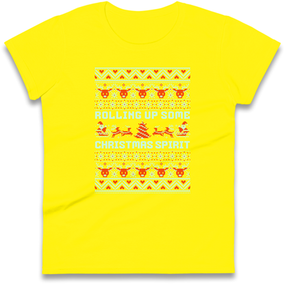 Rolling up Some Christmas Spirit Ladies Shirt