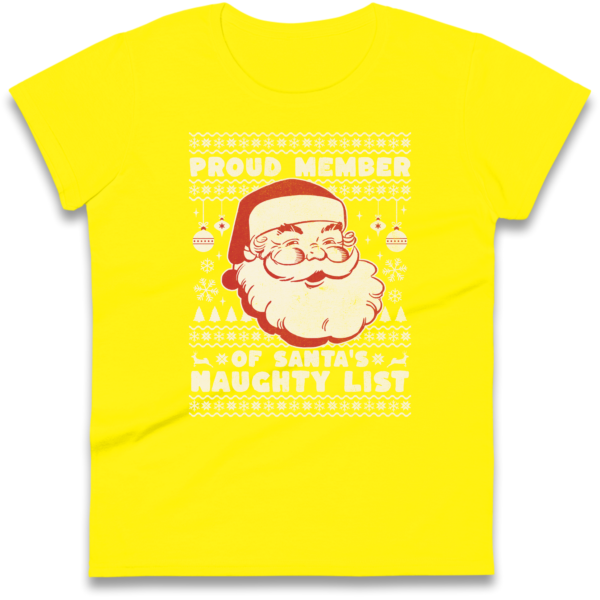 Proud Member Of Santas Naughty List Christmas Ladies Shirt