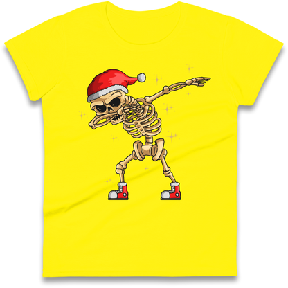 Santa Skellington Dabbing Christmas Ladies Shirt