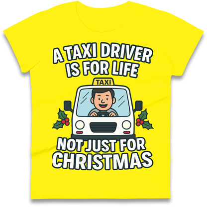 Taxi Driver Christmas Ladies Shirt