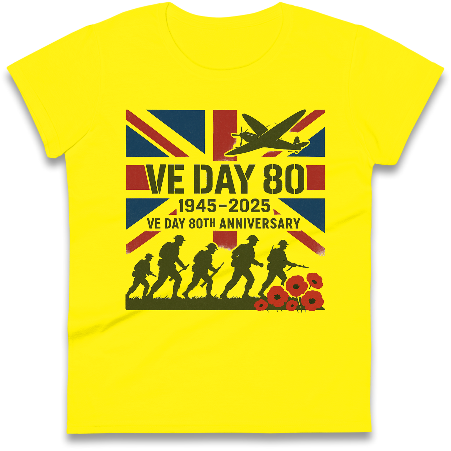 VE Day 80th Anniversary 1945 2025 Ladies Shirt