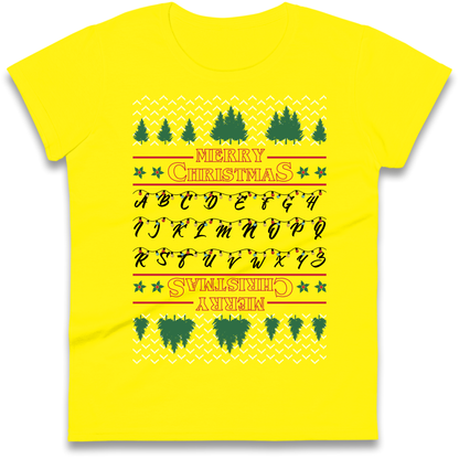 stranger things christmas jumper Ladies Shirt