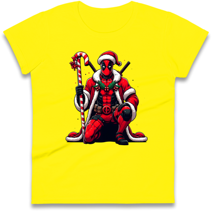 DeadPool Candy Cane Santa Ladies Shirt